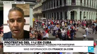 Alain Espinosa quotEn las calles de Cuba hay unos niveles de represión muy altosquot [upl. by Kachine]