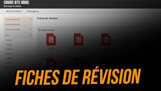 Fiches de révision pour le BTS NDRC 30 [upl. by Aley]