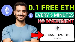 01 FREE ETHEREUM  5 minutes no investment Free ETH Mining Site 2024 [upl. by Glynda460]