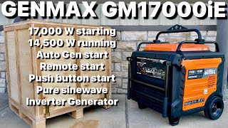 GENMAX GM17000iE Unboxing 17000W Starting 14500W Running [upl. by Iaverne]