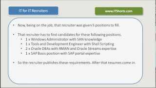 Recruiter Training  IT for IT Recruiters  Introduction Video 1 [upl. by Jillana589]