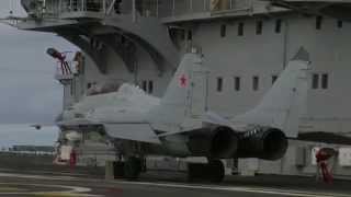 MiG29K fighter jet pulls off extremely short takeoff [upl. by Raney]