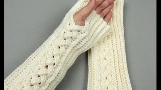 Crochet Guantes sin dedos o Mitones  3 [upl. by Hartman464]