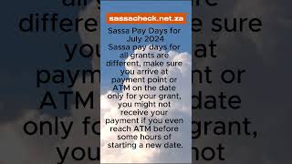 Sassa Pay Dates For July sassa [upl. by Ahsiken]