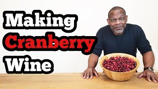 Making Cranberry Wine1 Gallon [upl. by Christmas481]