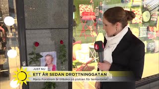 Ett år sedan Drottninggatan ”Det kommer att bli en tung dag för många”  Nyhetsmorgon TV4 [upl. by Sedgewake479]