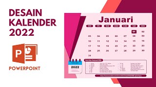 TUTORIAL  CARA MEMBUAT DESAIN KALENDER DI POWERPOINT [upl. by Analart]