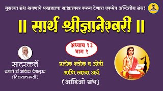 सार्थ ज्ञानेश्वरी अध्याय १३ भाग १  Sarth Dyaneshwari Adhyay 13 Bhag 1 By DrAdhik Deshmukh [upl. by Hacim559]