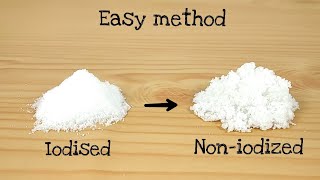 How to make noniodized salt from iodised salt [upl. by Rumery]