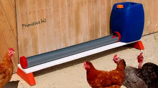 Como hacer bebedero de 30 litros fácil de llenar el agua para gallinas y pollos [upl. by Ramiah]