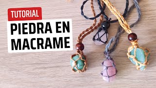 Tutorial piedra engarzada en macramé [upl. by Siletotsira]