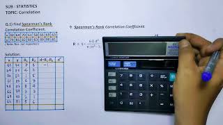 Find Spearman’s Rank Correlation Coefficient  Statistics  R [upl. by Caro]