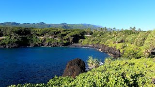 Waianapanapa State Park Black Sand Beach Hana Maui Hawaii  Road to Hana [upl. by Ariaj6]