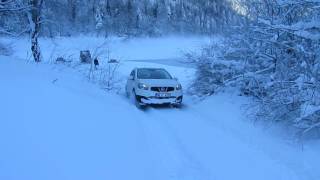 Snow OffRoad with 4x4 Nissan Qashqai [upl. by Odraner633]