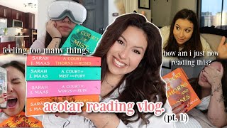 i read the most popular romantasy series of all time  acotar reading vlog pt 1 🧚🏼‍♀️💫 [upl. by Perzan]