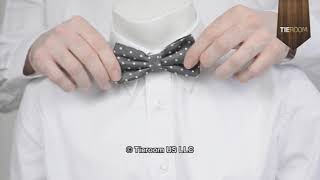 How to put on a pretied bow tie from Tieroom [upl. by Herra700]