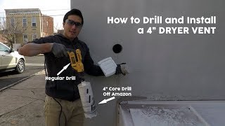 How to Drill and Install a Dryer Vent  the Easy way [upl. by Slayton557]