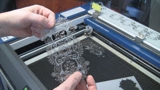 Laser Cut Paper  Intricate Lace Pattern with an Epilog Laser [upl. by Annayr]