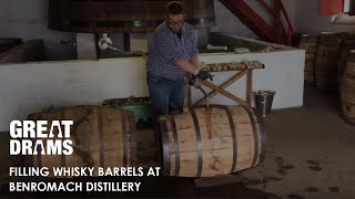 Whisky Tastings  Review Filling Whisky Barrels at Benromach Distillery Video Review [upl. by Anialeh379]