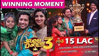 Rupsa Batabyal WINNING Moments On Super Dancer Chapter 3 Grand Finale  15 Lac Prize Money [upl. by Myranda]