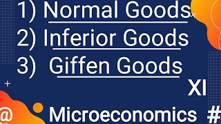 GIFFEN GOODS  INFERIOR GOODSNORMAL GOODS PRICE EFFECT INCIDENCE EFFECT AND SUBSTITUTION EFFECT [upl. by Nytsud]