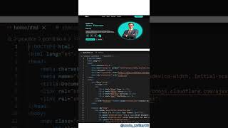 Personal Portfolio Website Using HTML CSS  shorts portfoliowebsite website trending [upl. by Aneeras]