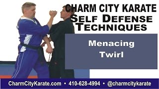 Menacing Twirl  Kenpo self defense technique for a rear collar and belt grab [upl. by Sebastien]