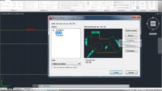 Administrador de estilos de cota  dimension style manager  en AutoCAD 2013 [upl. by Bowers]