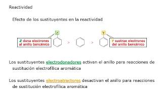 Química Orgánica U5 4a Parte Reactividad y Efecto de sustituyentes [upl. by Uzzi]