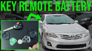 Key RemoteFob Battery Replacement  Toyota Corolla 20092013 [upl. by Dasi]