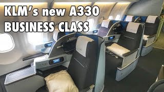 Check out KLMs refitted A330 Business Class to Vancouver [upl. by Otilesoj65]