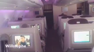 Intérieur Airbus A380  vol Paris  Abidjan  Air France [upl. by Ayekahs]