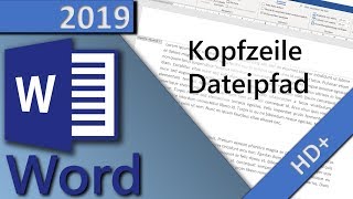 Word Kopfzeile Dateipfad einfügen in 1 MINUTE HD 2019 [upl. by Megdal735]