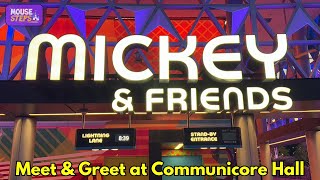 NEW Mickey amp Friends Meet and Greet Experience at EPCOT Communicore Hall Nighttime [upl. by Vadnee]