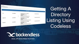 How to get a directory listing using Codeless [upl. by Conni]