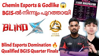 Blind Esports Qualified for BGIS Quarter Finals🔥 Chemin Esports amp Godlike പുറത്തായി  Junior Gaming [upl. by Lomaj]