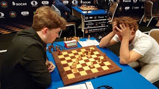 The pain and agony of Magnus Carlsen losing to 18yearold Vincent Keymer [upl. by Gniy]