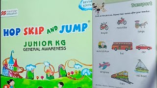 Transport  Hop skip and jump junior kg general awareness pg no 68 69  Kids school [upl. by Aniuqahs]