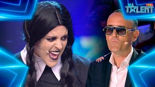 Risto SE ENAMORA de MIÉRCOLES ADDAMS tras oírla cantar  Audiciones 1  Got Talent España 7 2021 [upl. by Attenol]