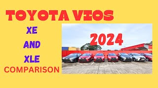 2024 Toyota Vios XE and XLE Comparison [upl. by Lyrrehs901]