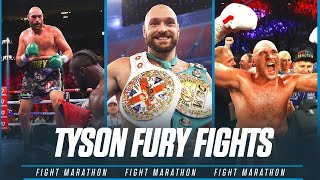 All of Tyson Furys Best Fights  FIGHT MARATHON  UNDISPUTED CLASH SATURDAY ESPN PPV [upl. by Notsirhc]