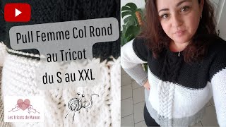 Pull Femme Col Rond au Tricot  Du S au XXL [upl. by Goober]