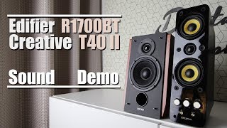 Creative T40 Series II vs Edifier R1700BT  Sound Demo w Bass Test [upl. by Allain880]