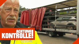 Fahrt beendet LKW muss Autos vom Anhänger abladen 22  Achtung Kontrolle  Kabel Eins [upl. by Erehs260]