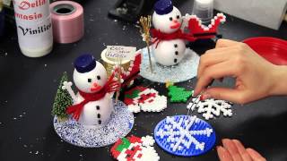 Video Tutorial Fiocco di neve Pyssla Hama beads Idea decorazione albero di natale Christmas Tree [upl. by Nilak316]