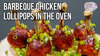 How to Make Barbeque Chicken Lollipops in the Oven [upl. by Yrnehnhoj]