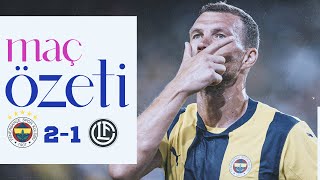 MAÇ ÖZETİ Fenerbahçe 21 FC Lugano  UEFA Şampiyonlar Ligi 2 Ön Eleme Turu 2 Maç [upl. by Davilman]