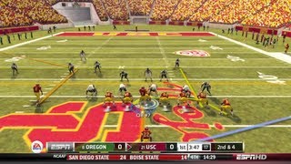 NCAA 13 Gameplay  Oregon vs USC Feat New quotESPNquot Presentation [upl. by Hanoj]