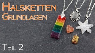 Halsketten für Anfänger Teil 2  Schmuck Grundlagen Anleitung  Anhänger befestigen  DIY Aufhängung [upl. by Bluefarb532]