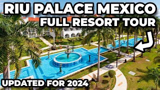 RIU Palace Mexico  Playacar Playa Del Carmen  Full Hotel Tour amp Review 4K  UPDATED FOR 2024 [upl. by Nimad]